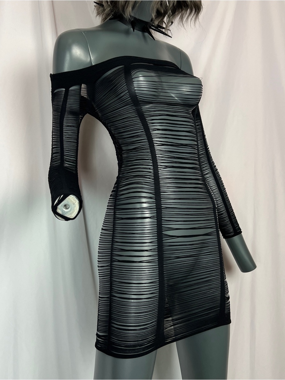 Killstar Black Knit Buried Alive Shredded Top / Dress
